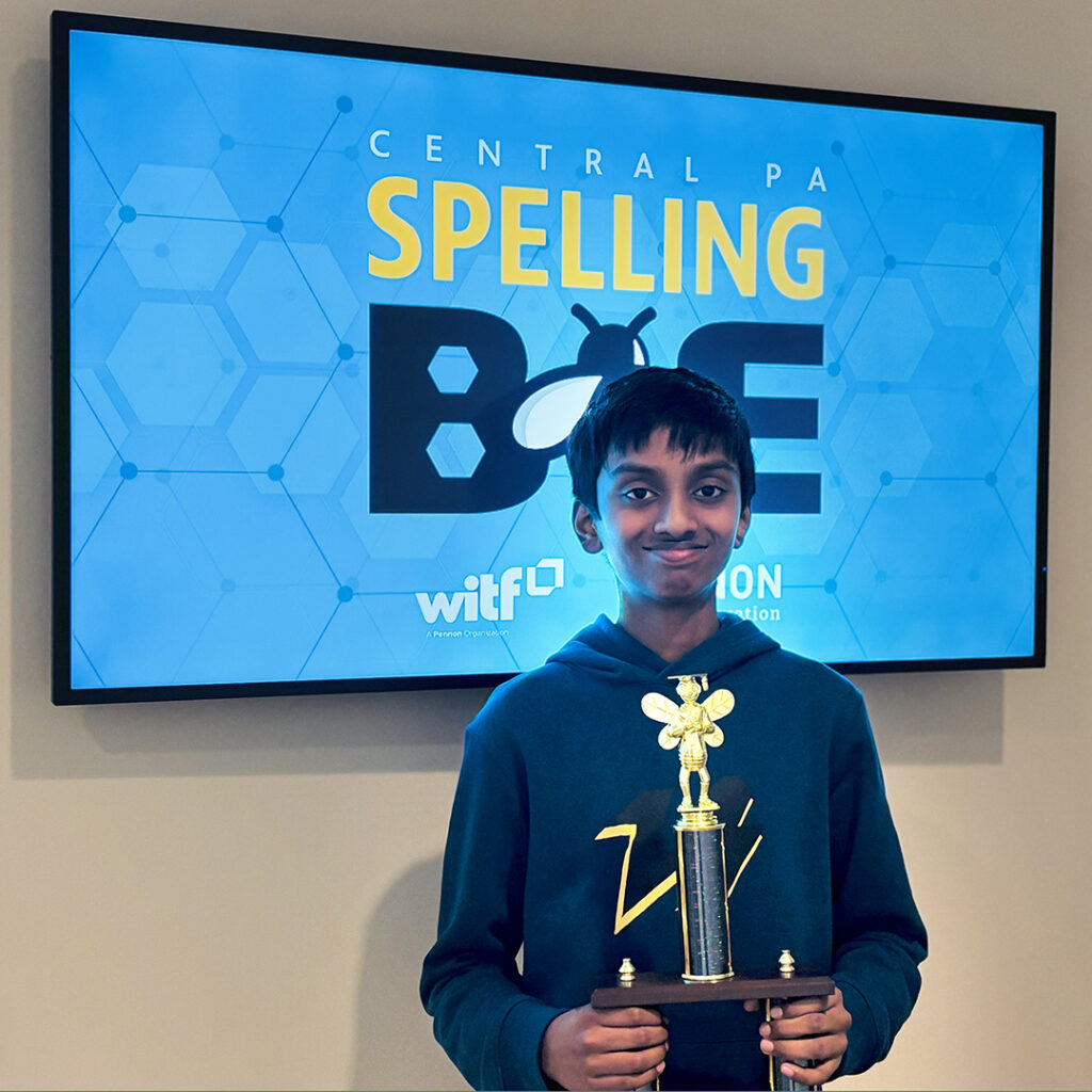 2025 Central PA Spelling Bee winner Akshaj Somisetty